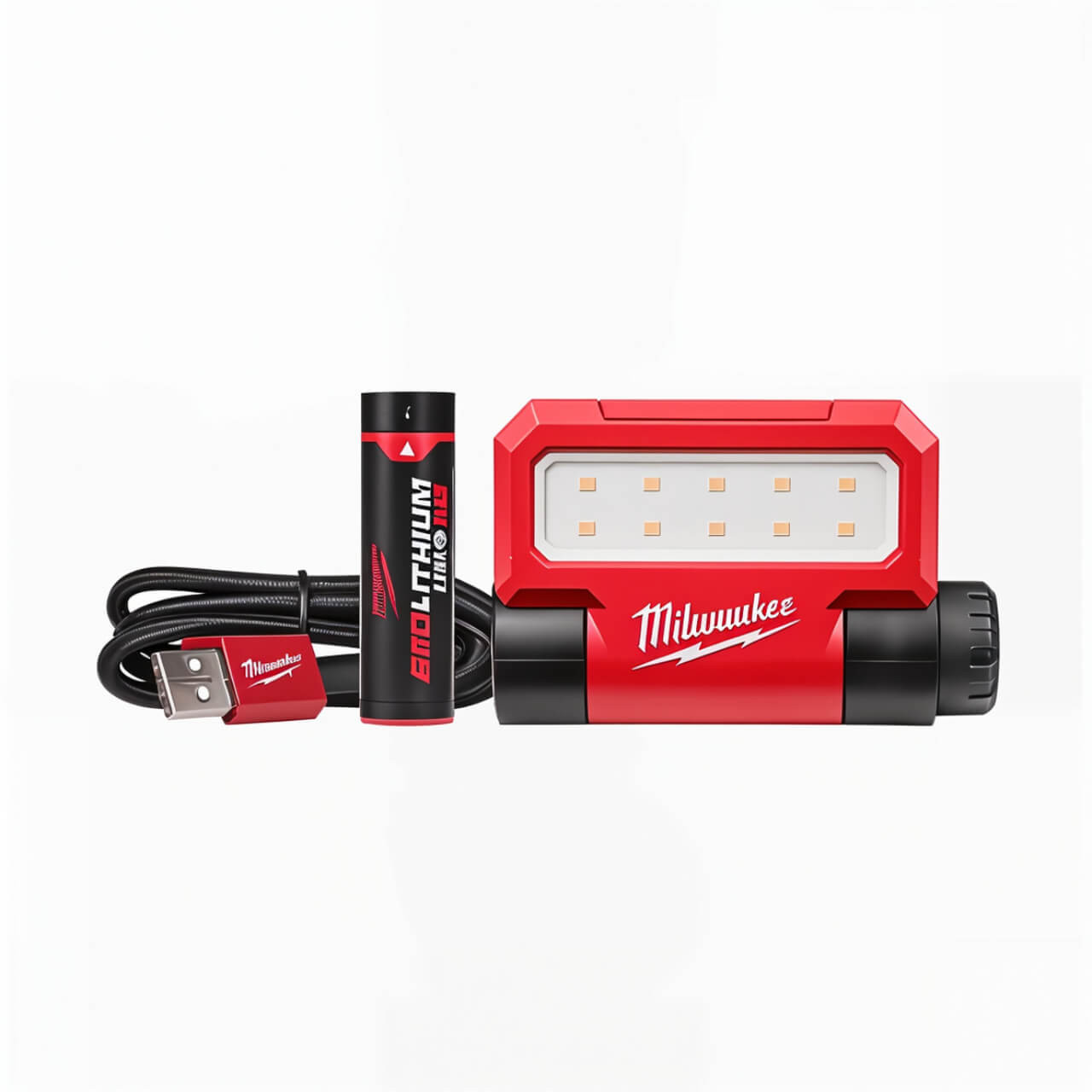 Milwaukee Redlithium USB 3.0Ah Folding Flood Light Kit