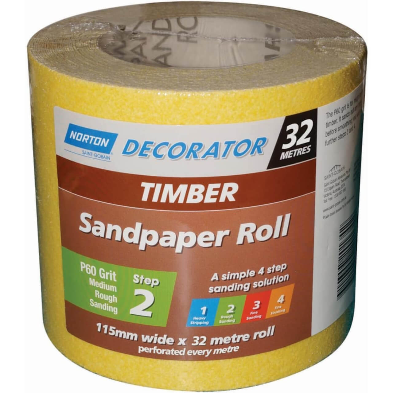 Norton A123 Master Painter Paper Roll 100mm x 25m 120grit