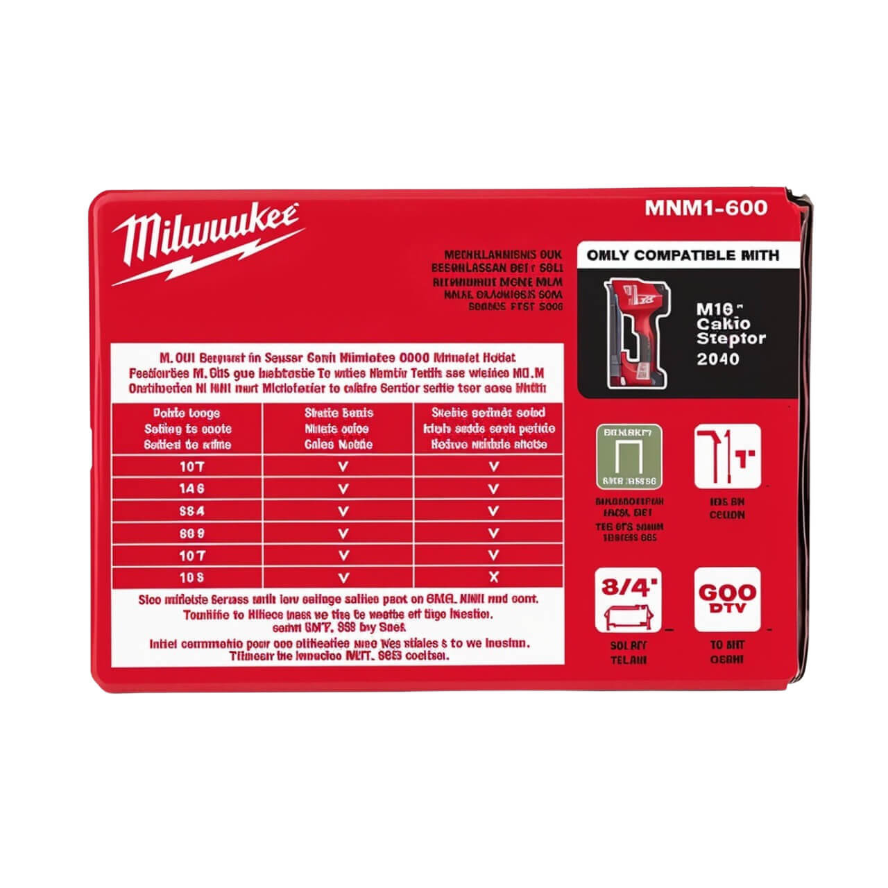 Milwaukee 600pk 1” (25mm) Insulated Cable Staples