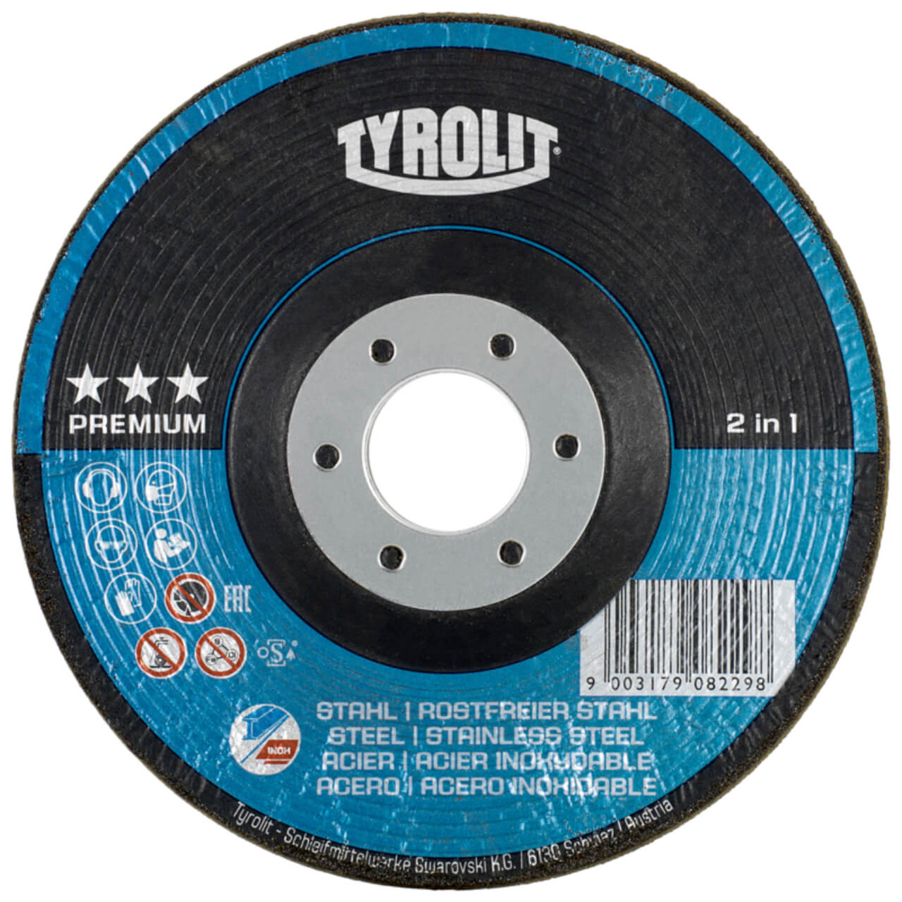 Tyrolit 29RON 125x22,23 A36Q-BF Premium Grinding Disc