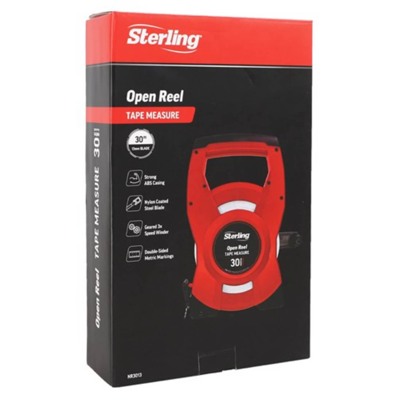 Sterling Open Reel Steel Tape Measure 30m