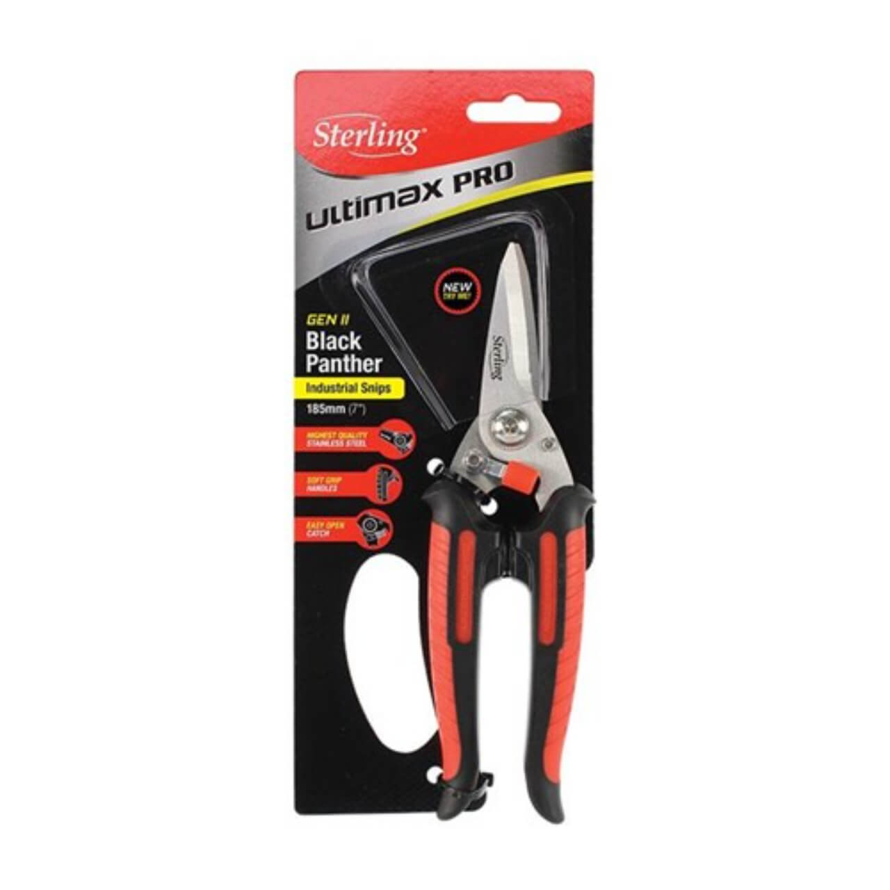 Sterling 185mm Ultimax Pro Black Panther Gen II: Industrial Snips