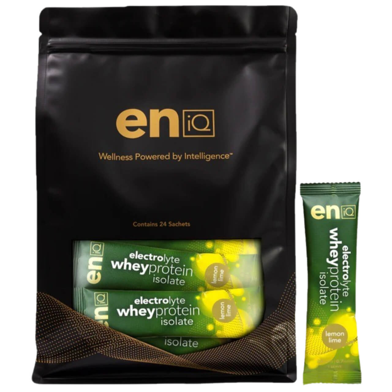 EniQ Electrolyte Whey Protein Isolate Lemon Lime 20gm Sachet (24 Pack)