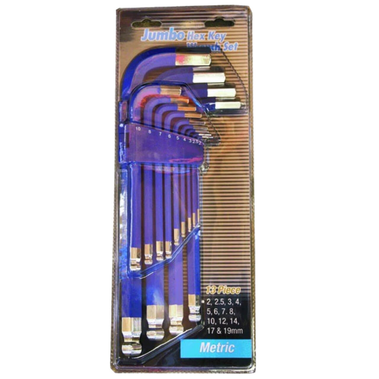 Mako Jumbo Hex Key Set Metric 2-19mm