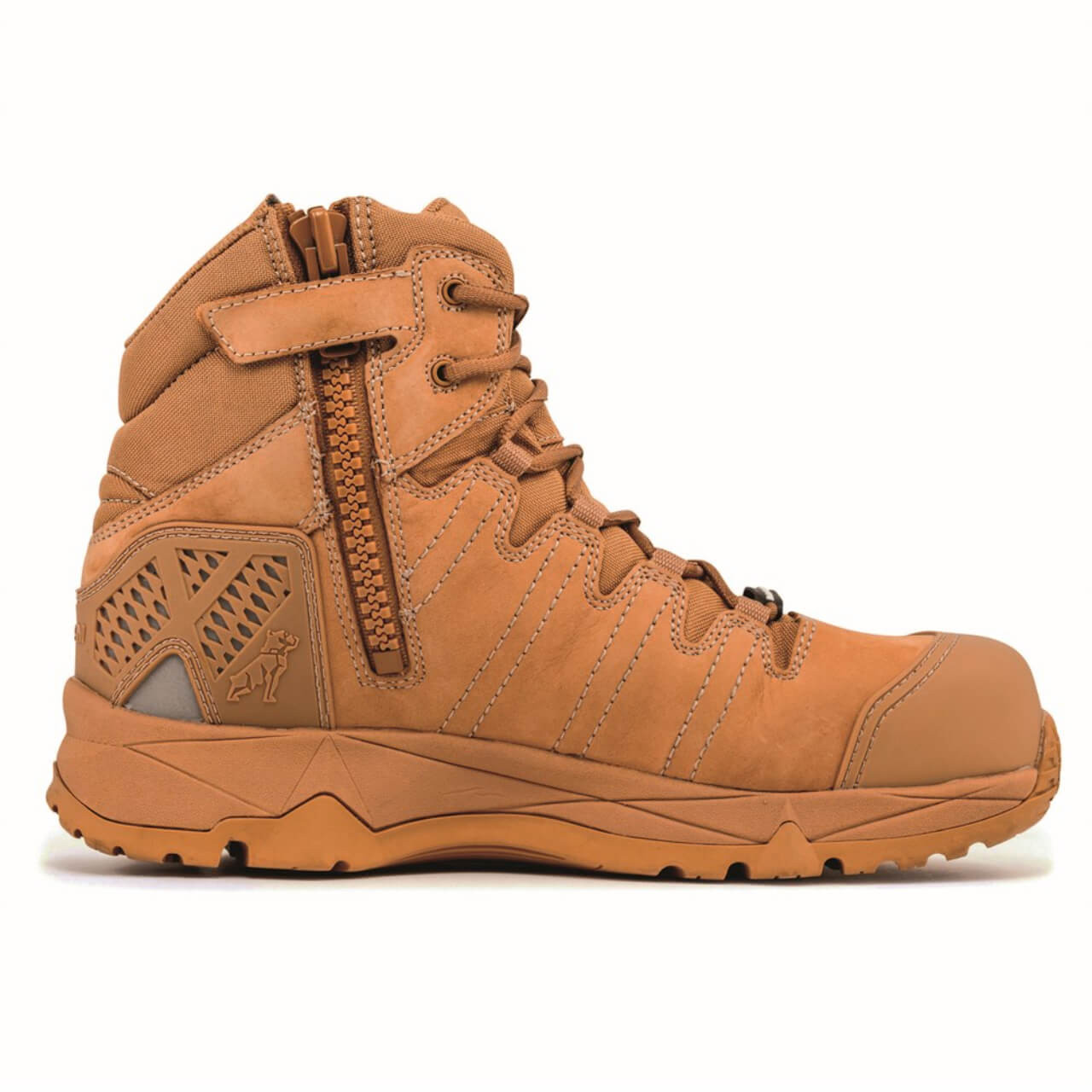 Mack Boots Octane Black 7.5 Zip Side