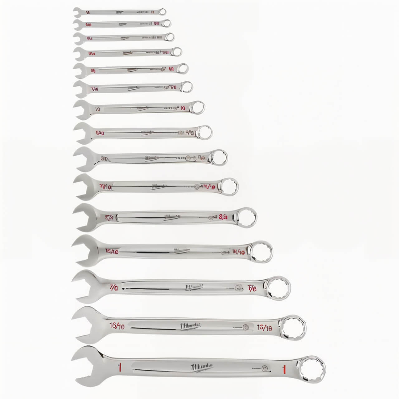 Milwaukee 1/4-1” Combination Wrench Set Imperial 15pce