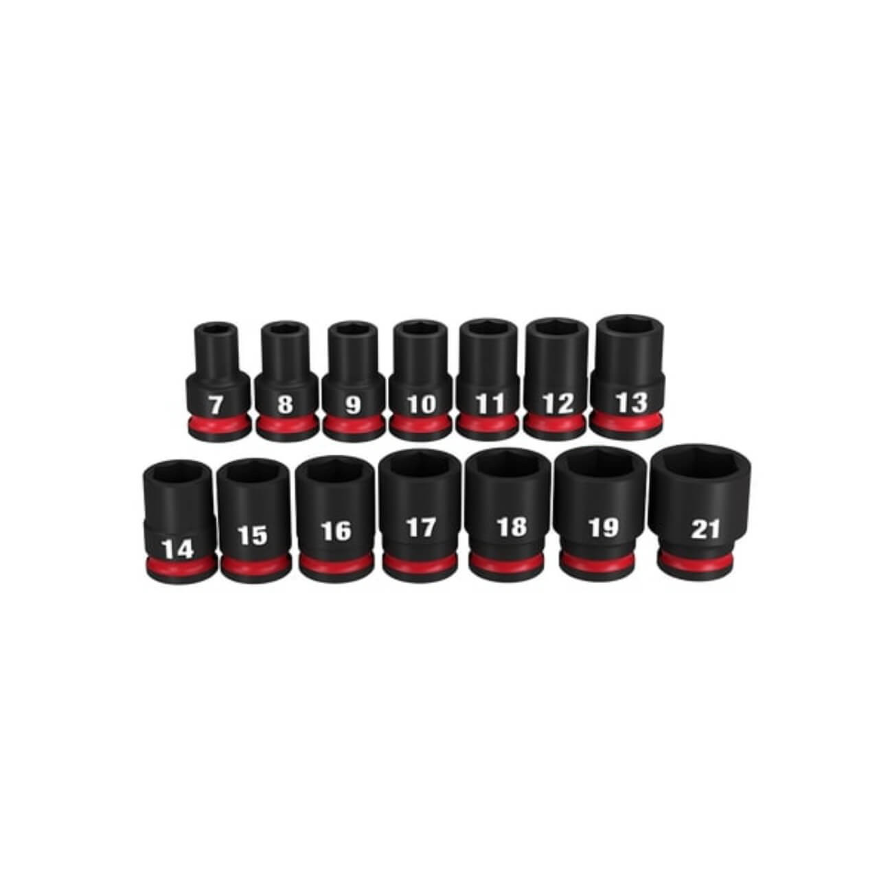 Milwaukee Shockwave 7-21mm 3/8 Dr 6pt Standard Impact Socket Set Metric 14pce