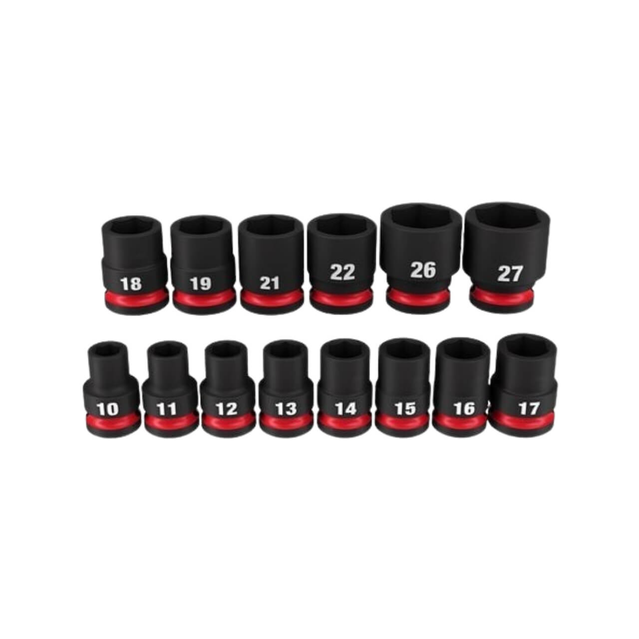 Milwaukee Shockwave 10-27mm 1/2 Dr 6pt Standard Impact Socket Set Metric 14pce