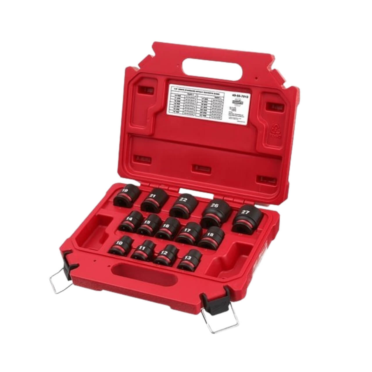 Milwaukee Shockwave 10-27mm 1/2 Dr 6pt Standard Impact Socket Set Metric 14pce