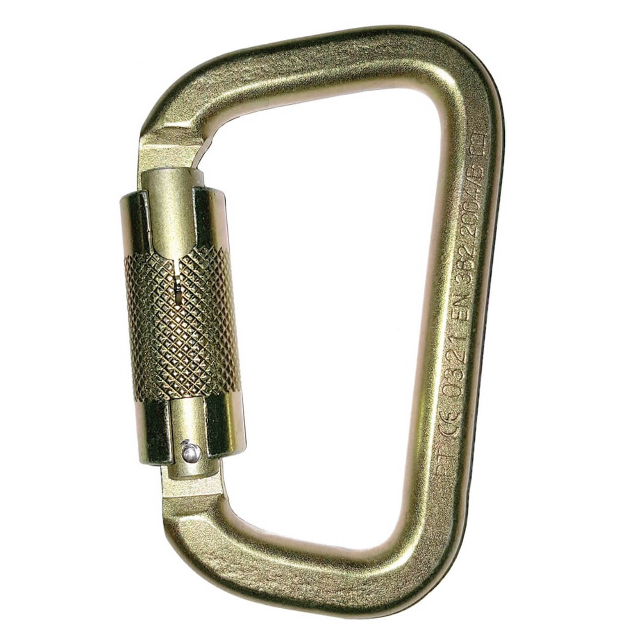 Karabiner Steel D Triple Action Captive Pin 40kN 22mm Gate opening 16kN gate
