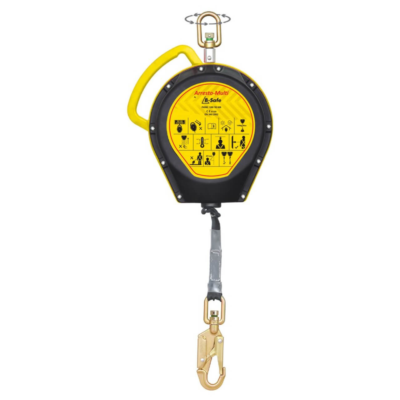 Beaver B-Safe Arresto Inertia Wheel Web Swivel Mount HD Hook Plastic Housing 140kg x 3.5m