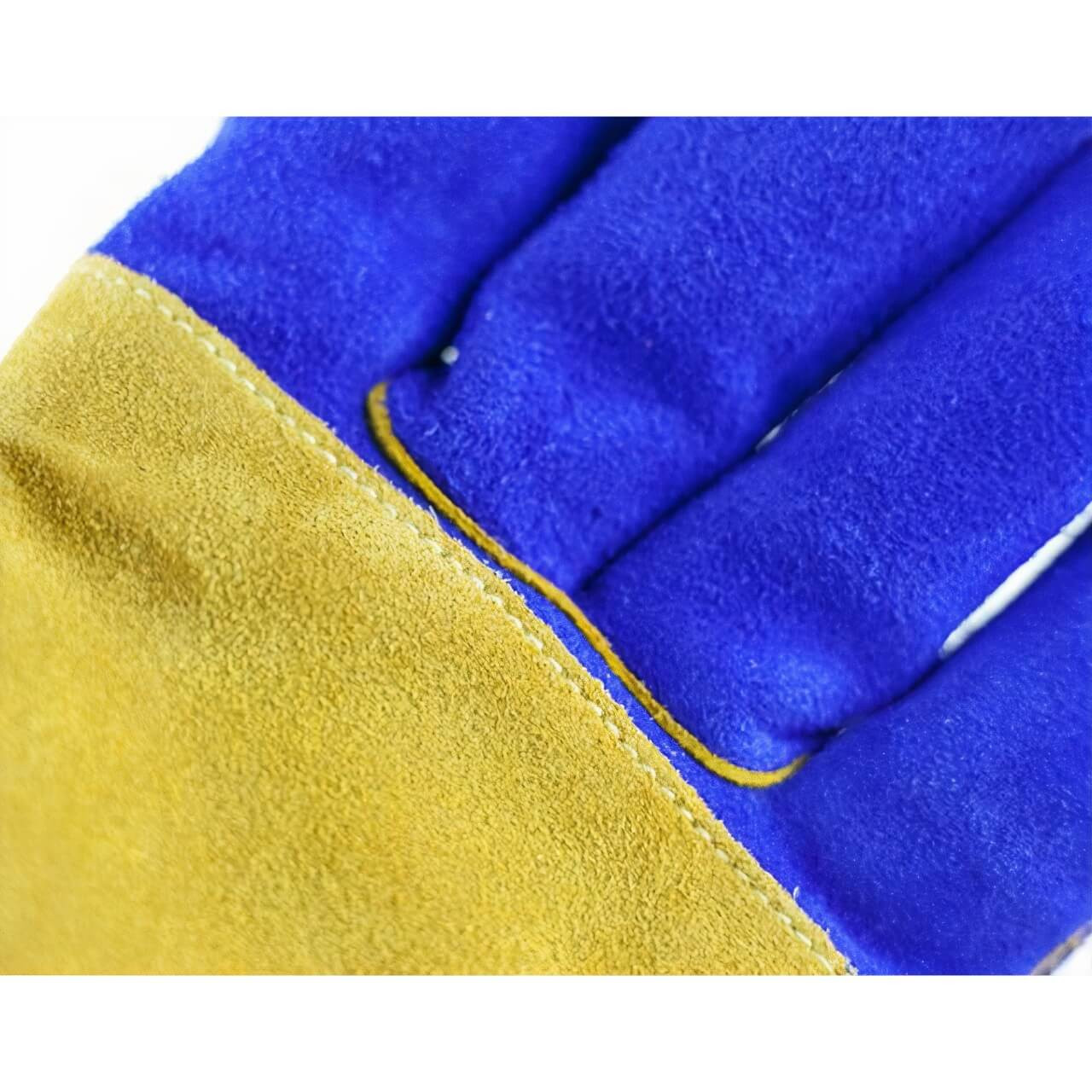 Kevlar Blue Leather Welding Gloves