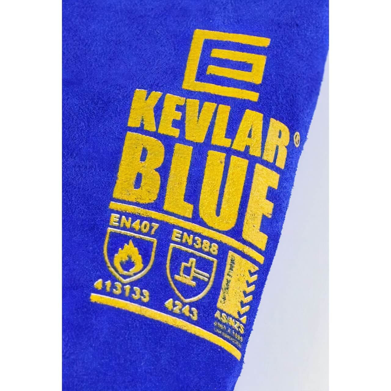 Kevlar Blue Leather Welding Gloves ACL Industrial Technology