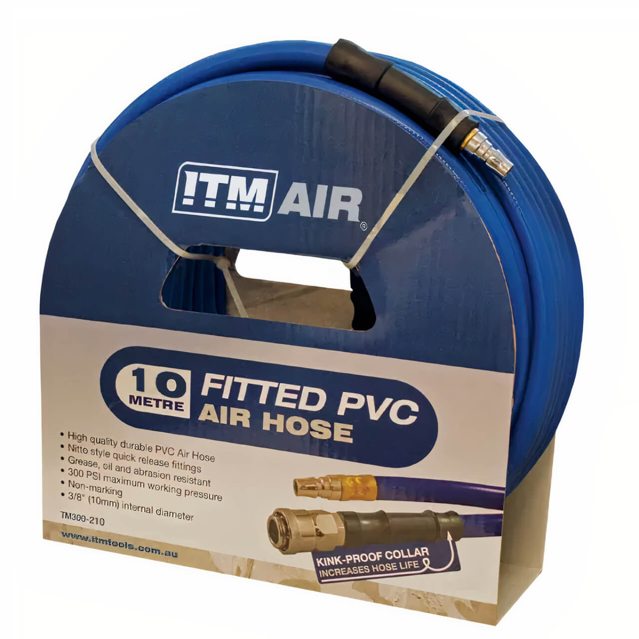 ITM Air Hose 10mm X 10m Pvc Air Hose With Couplers