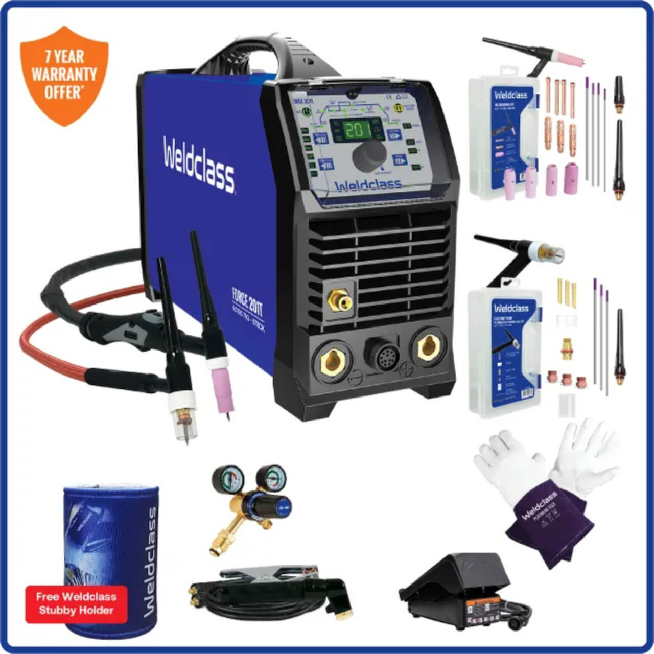 Weldclass Force 201T AC/DC Tig Welder Limited Edition Combo Kit