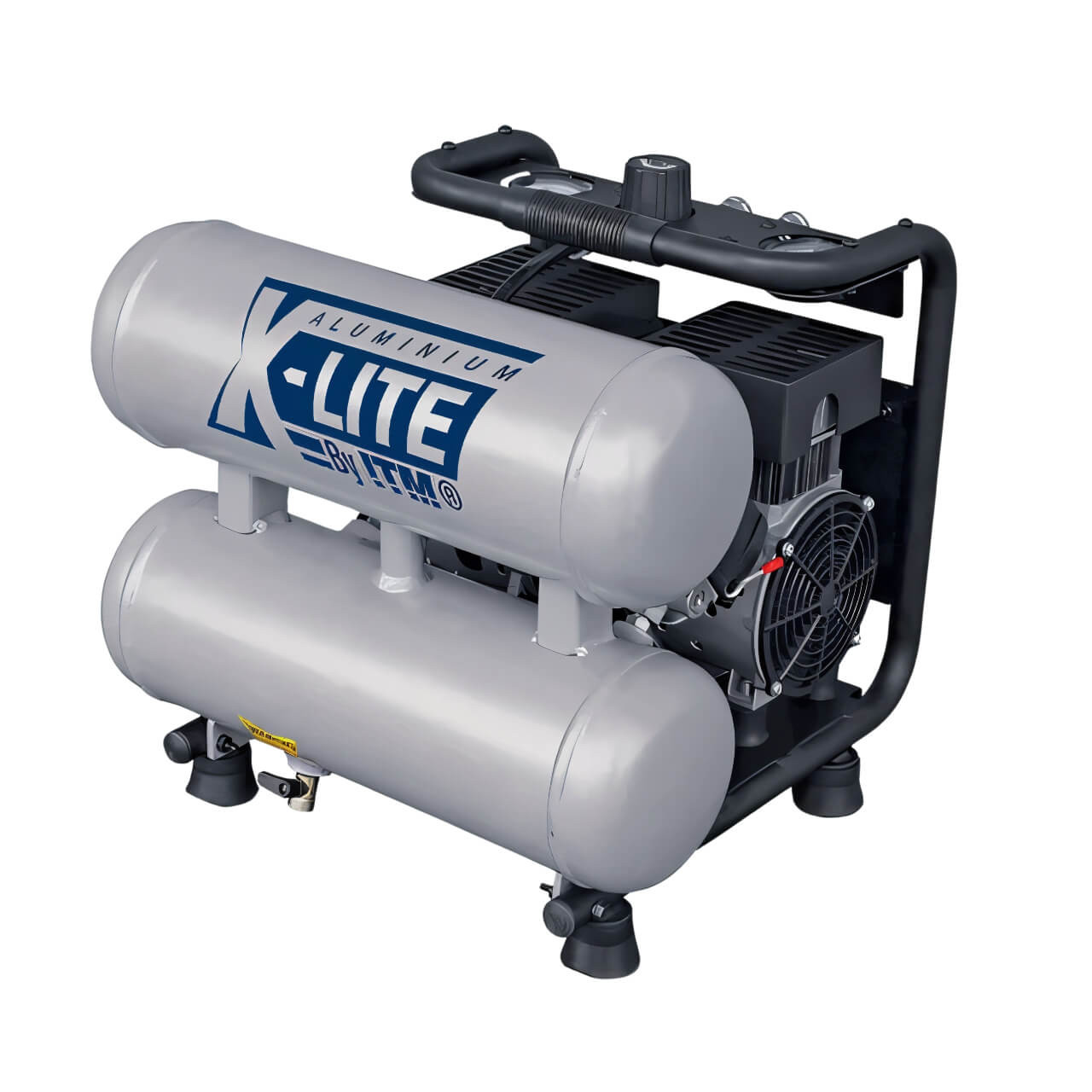 ITM X-Lite Air Compressor Silent 1Hp Aluminium Twin Tank 10L Fad 62L/Min