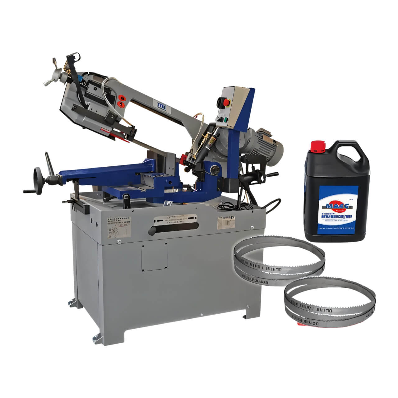 ITM Bandsaw 240mm Cap Swivel Head Dual Mitre 2 Speed 415V 3PH Hyd Down Feed