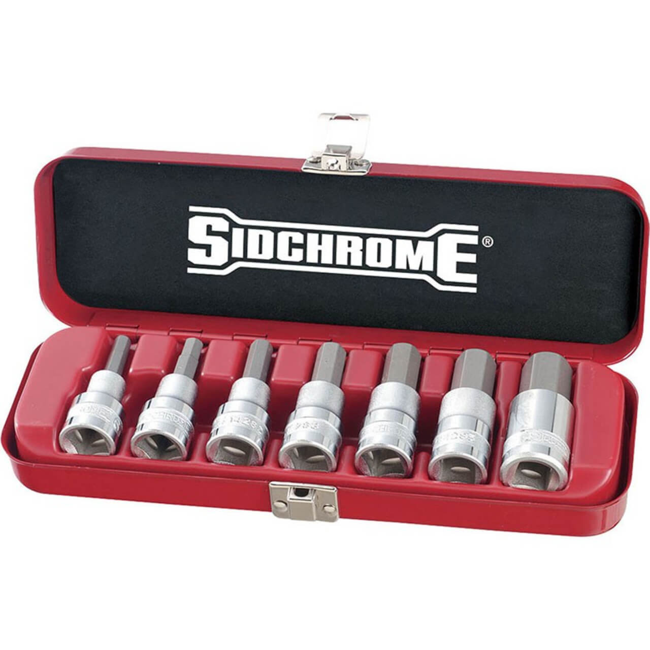 Sidchrome 1/2 Dr In-Hex Socket Set Metric 7pce
