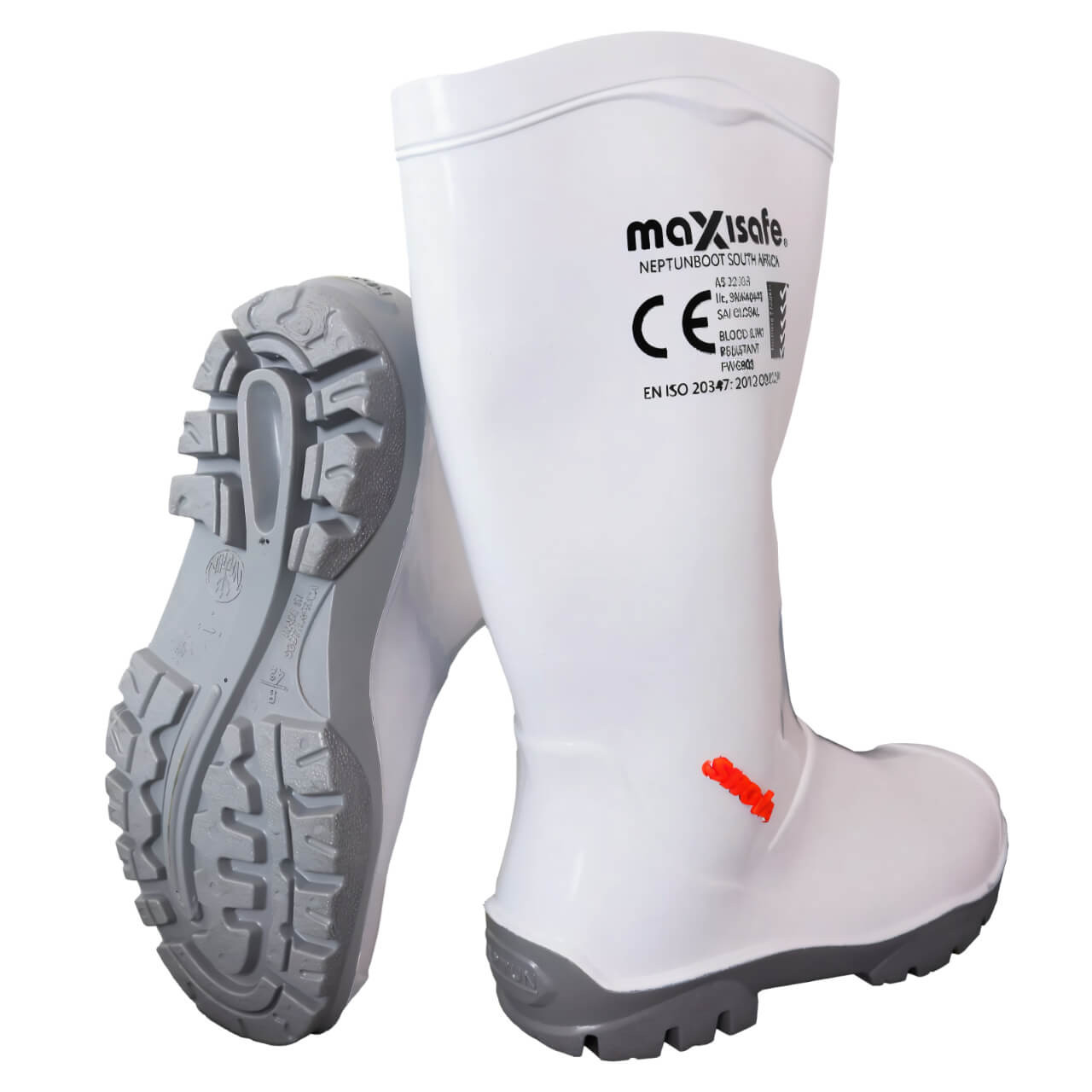 Shova White Non-safety Gumboot inc Anti Bacterial Treatment Size 5