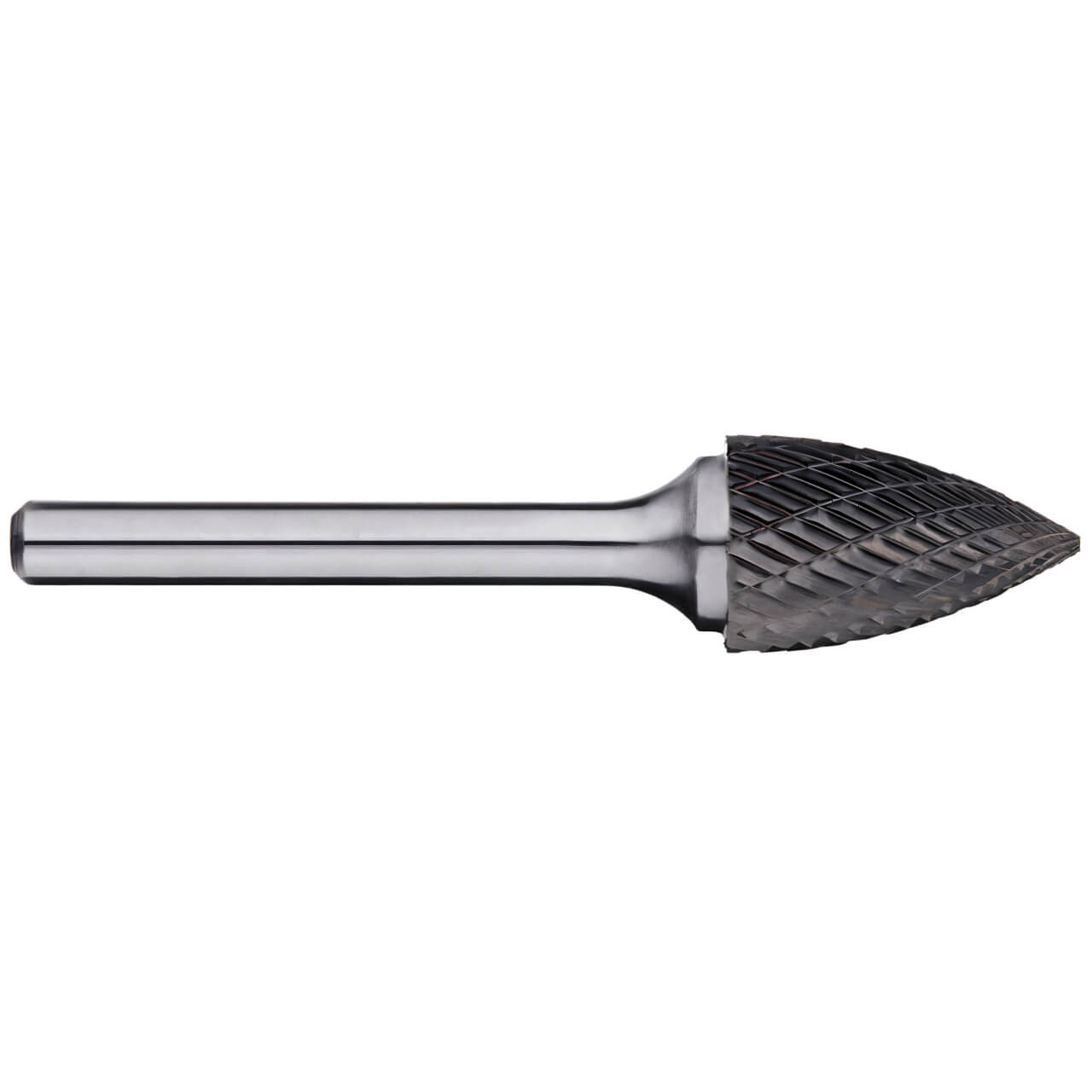 Alpha 5/8x1 Tree Pointed Nose Carbide Burr 1/4 Shank