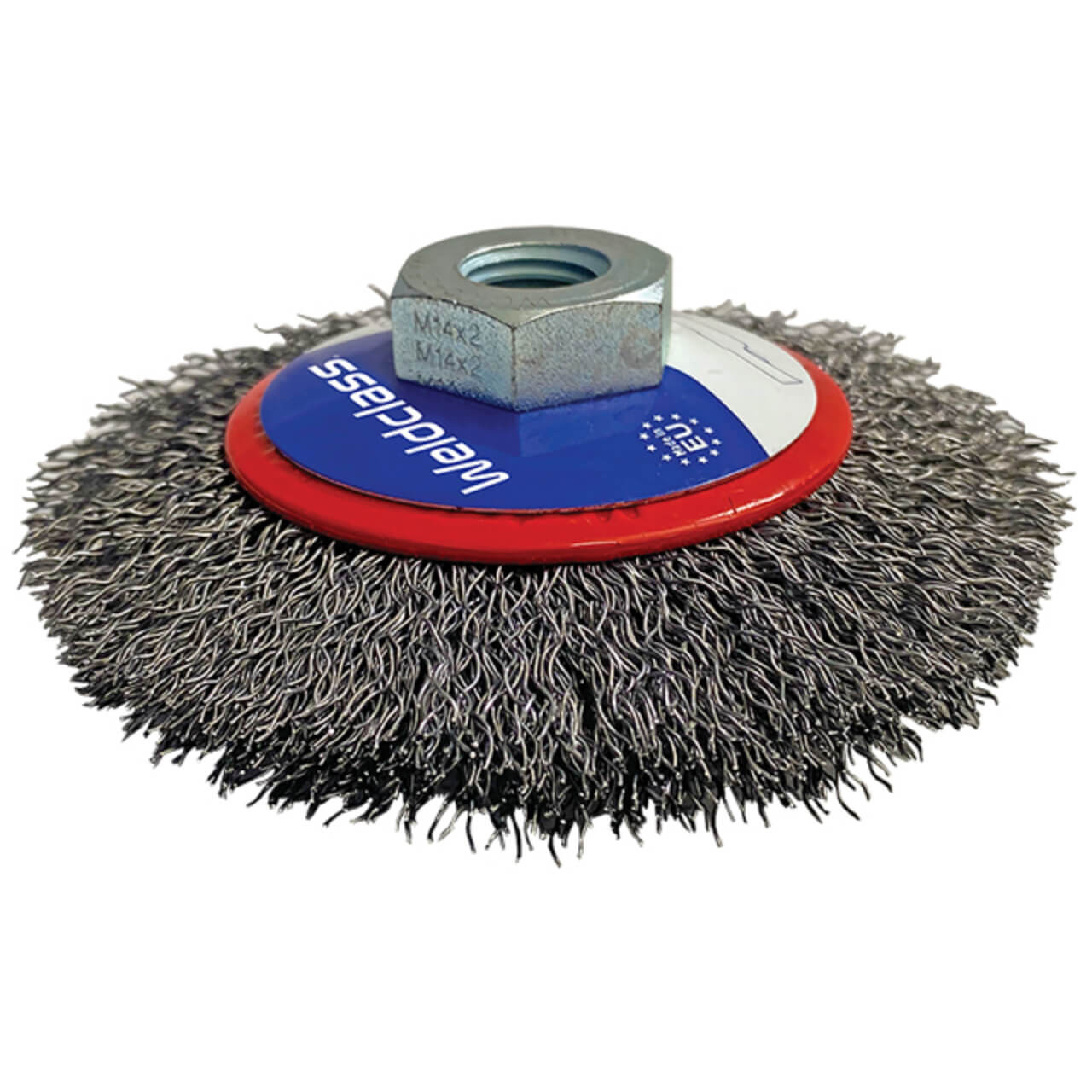 100mm Crimped Bevel Wheel Brush Carbon Steel Multi-thread