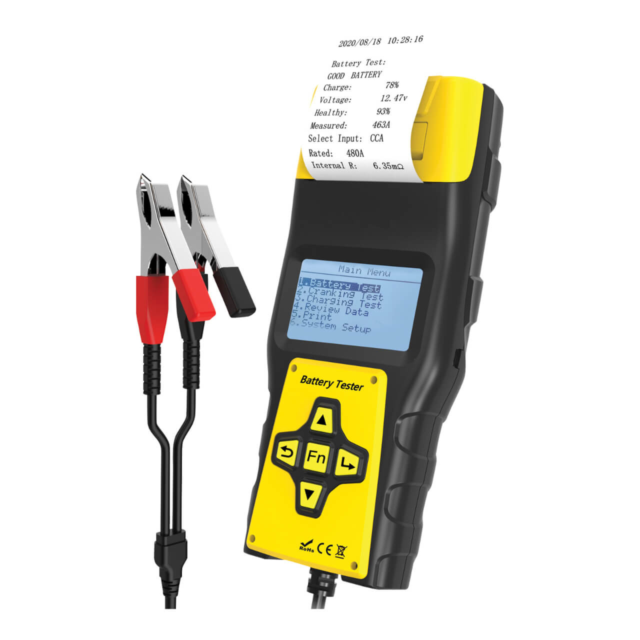 Endeavour Tools 12V / 24V Battery Tester 'w' Printer