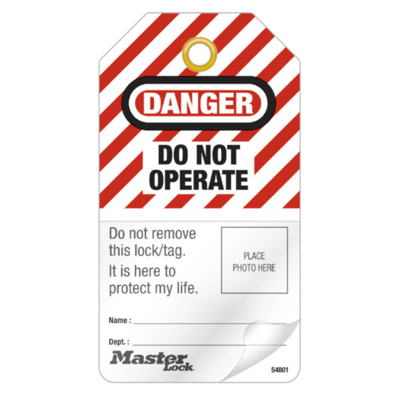 Masterlock Do Not Operate Self Laminating Photo Tags 12pk