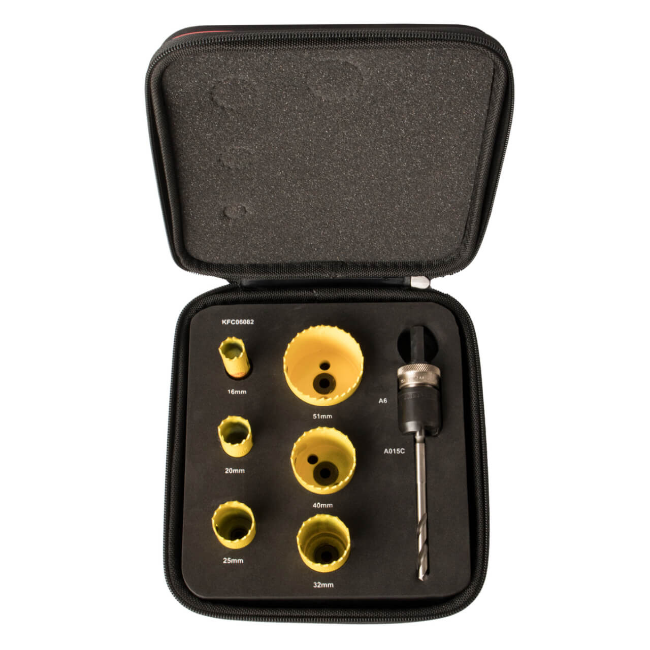 Starrett Bi-Metal Fast Cut 6 Pc Electricians Kit inc Kwik Change Arbors