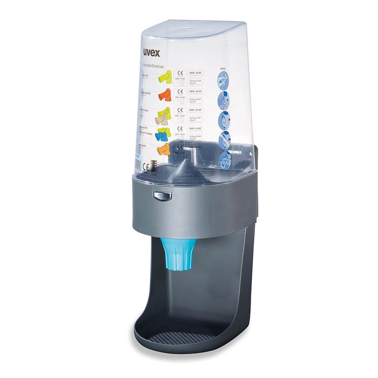 Uvex dispenser ”one 2 click” AC-PD dispenser for 600 pairs uvex disposable earplugs XF/CF-UC