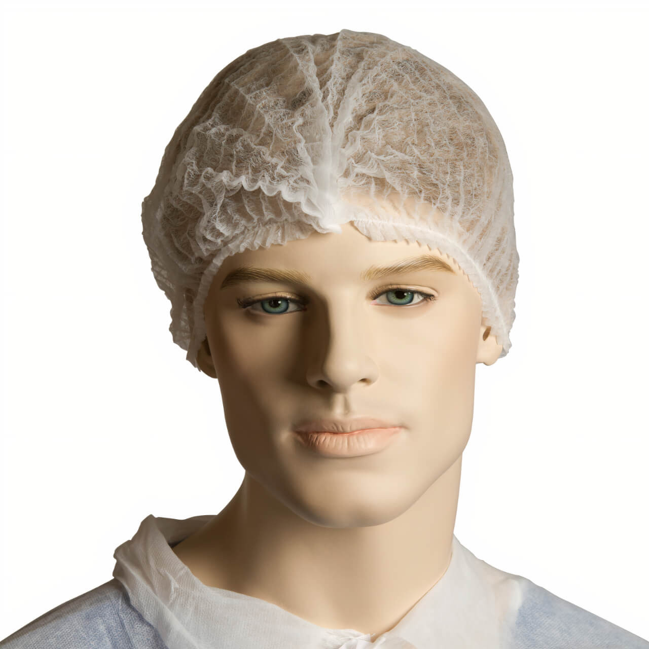 Polypropylene Crimped Beret (Hair Net) 21” White 100pk