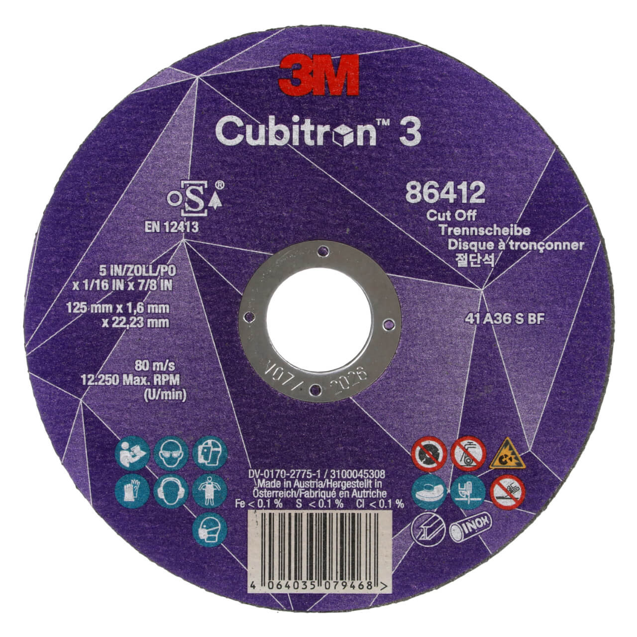 3M Cubitron 3 230x2.0x22 Cut Off Wheel 25/box
