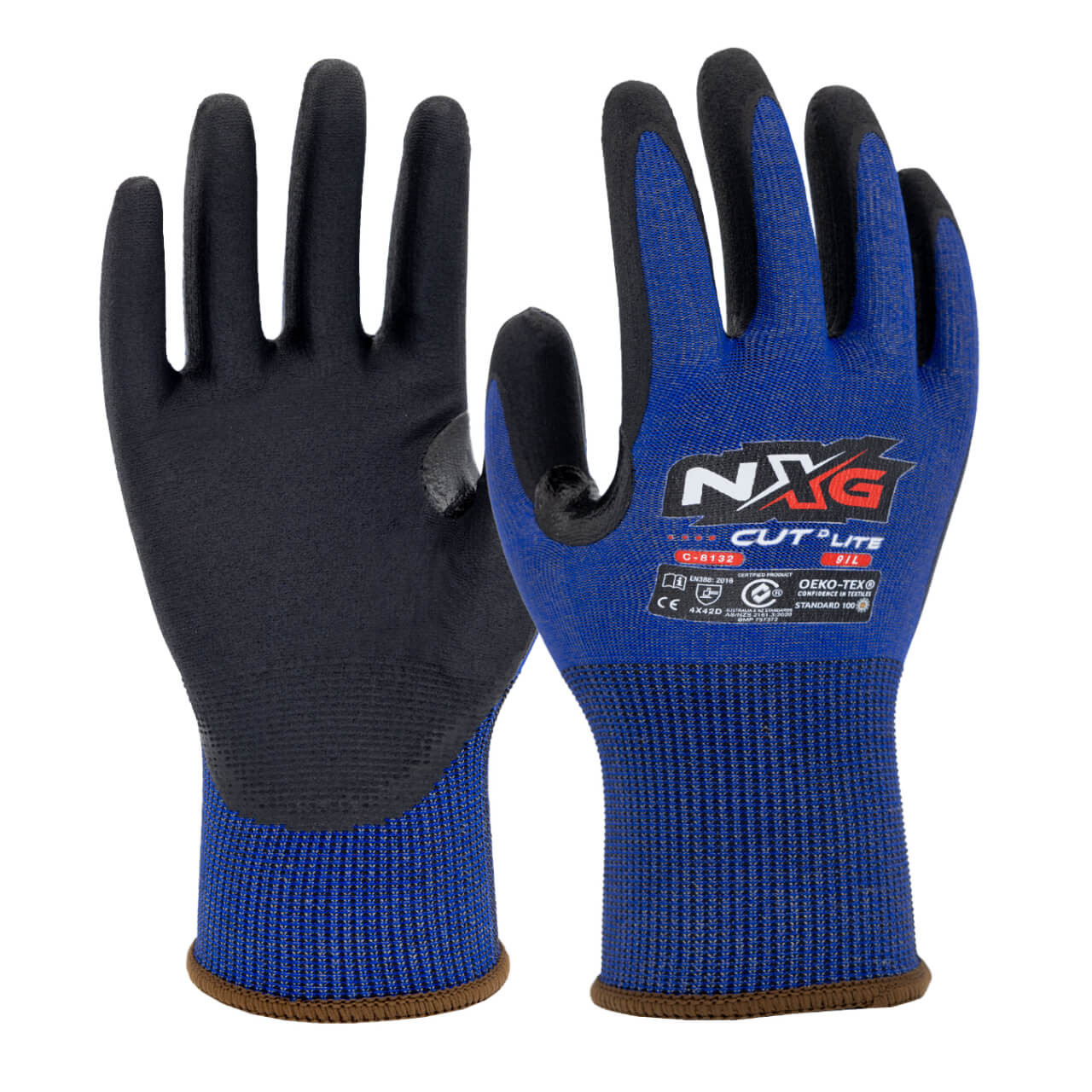 NXG Cut D Lite Black Nitrile Glove L