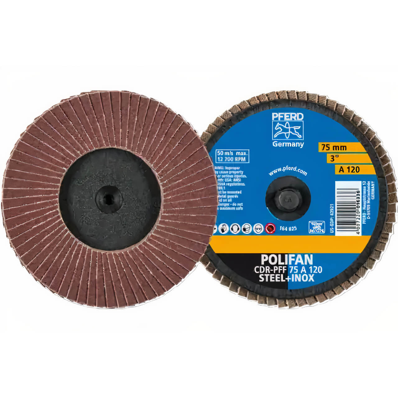 Pferd Combidisc Mini Polifan Flap Disc CDR-PFF 75mm A120