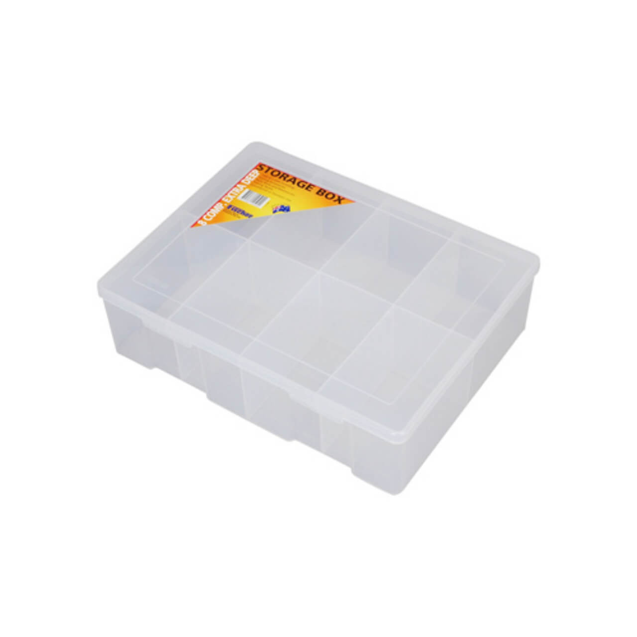 Fischer Clear Compartment Boxes (8 Compartment) 350x270x100mm