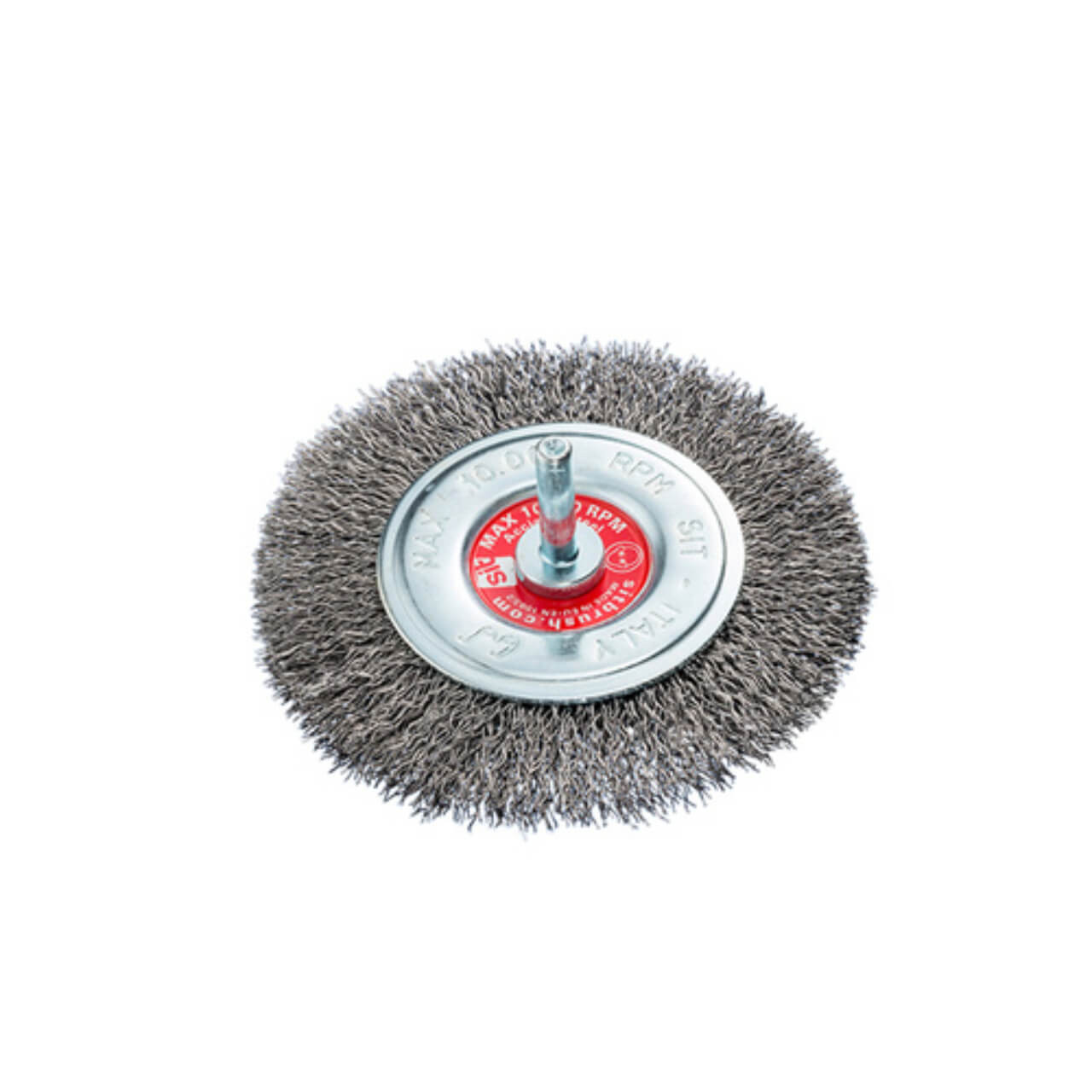 SIT Steel Crimped Wire Brush 80x12mm  6mm Shaft