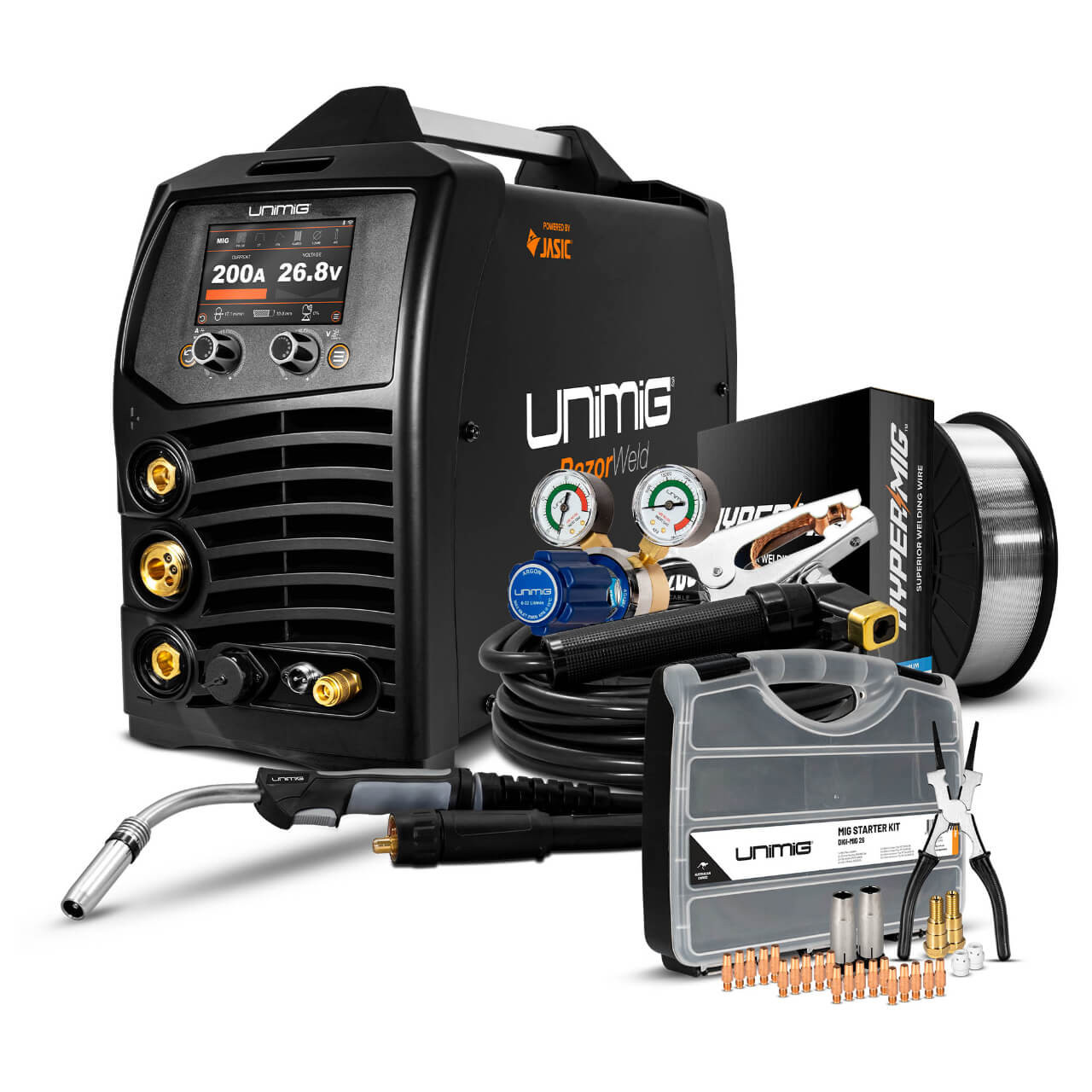 Ex Demo Unimig Razor 200 Pulse Mig/Stick/Tig Welder
