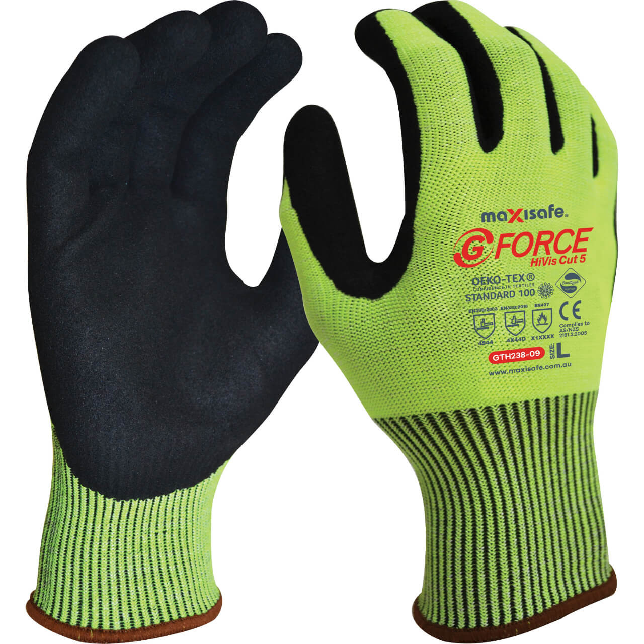 Maxisafe G-Force Hi-Vis Cut D Glove 2XL