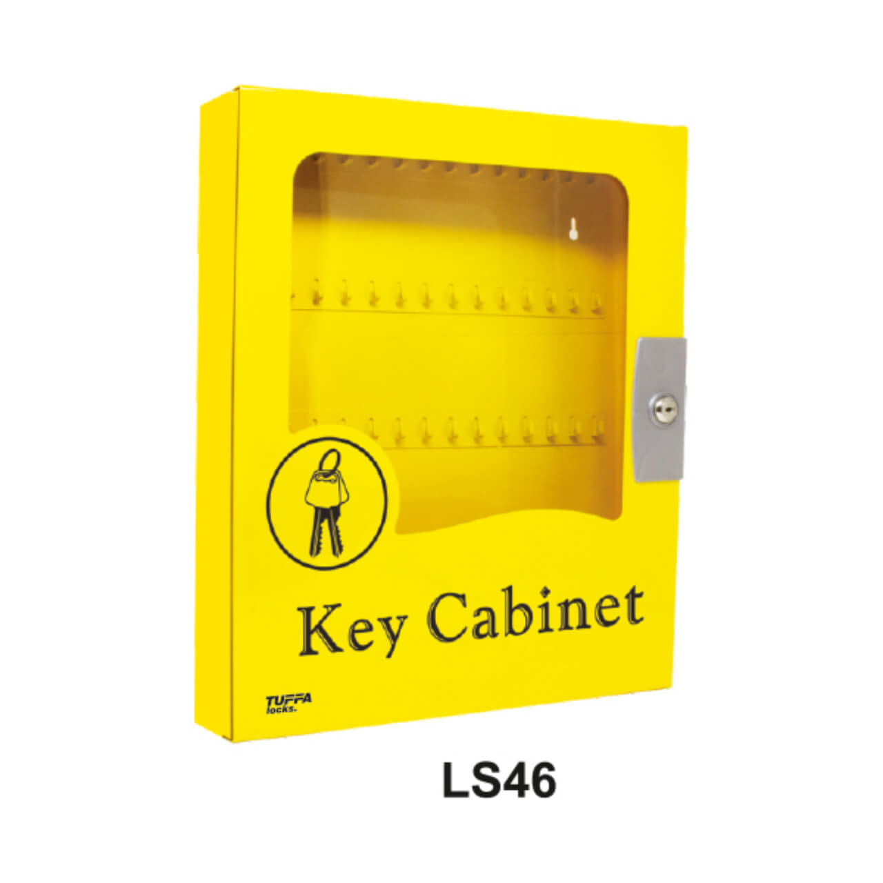 Tuffa Key Cabinet With Clear Fascia 457x394x50.8mm Holds 60 Keys