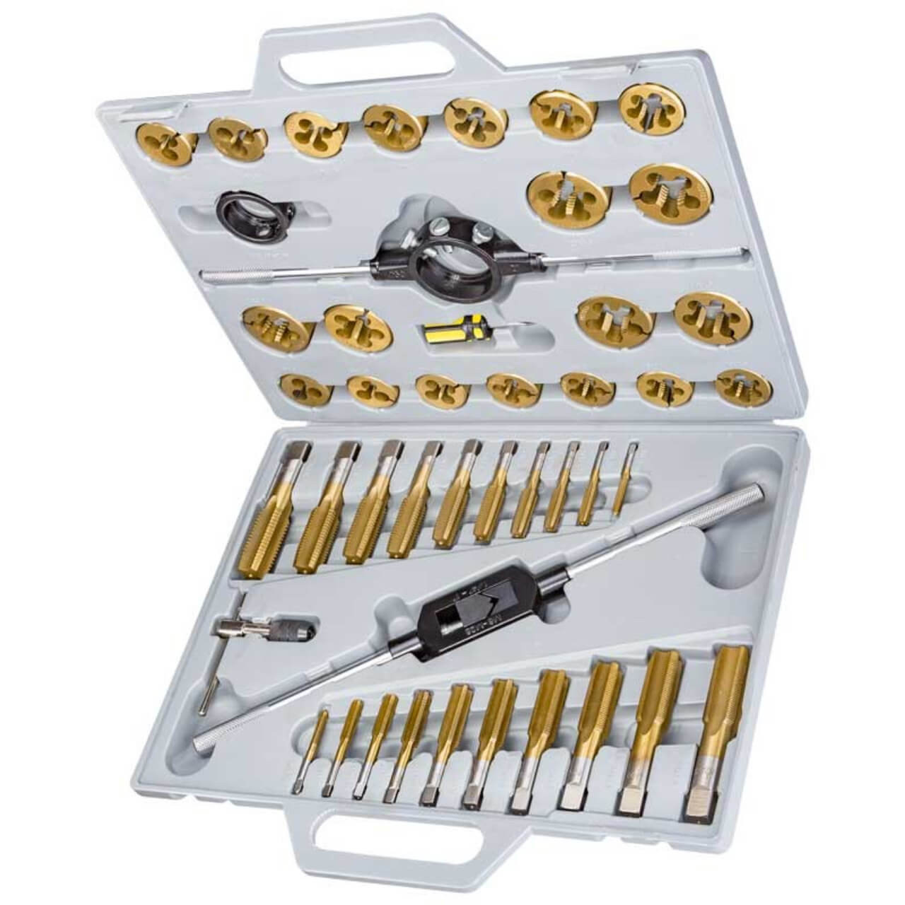 Geiger Imperial Ti-N Coated Tungsten Steel Tap & Die Set Geiger Imperial Ti-N Coated Tungsten Steel Tap & Die Set