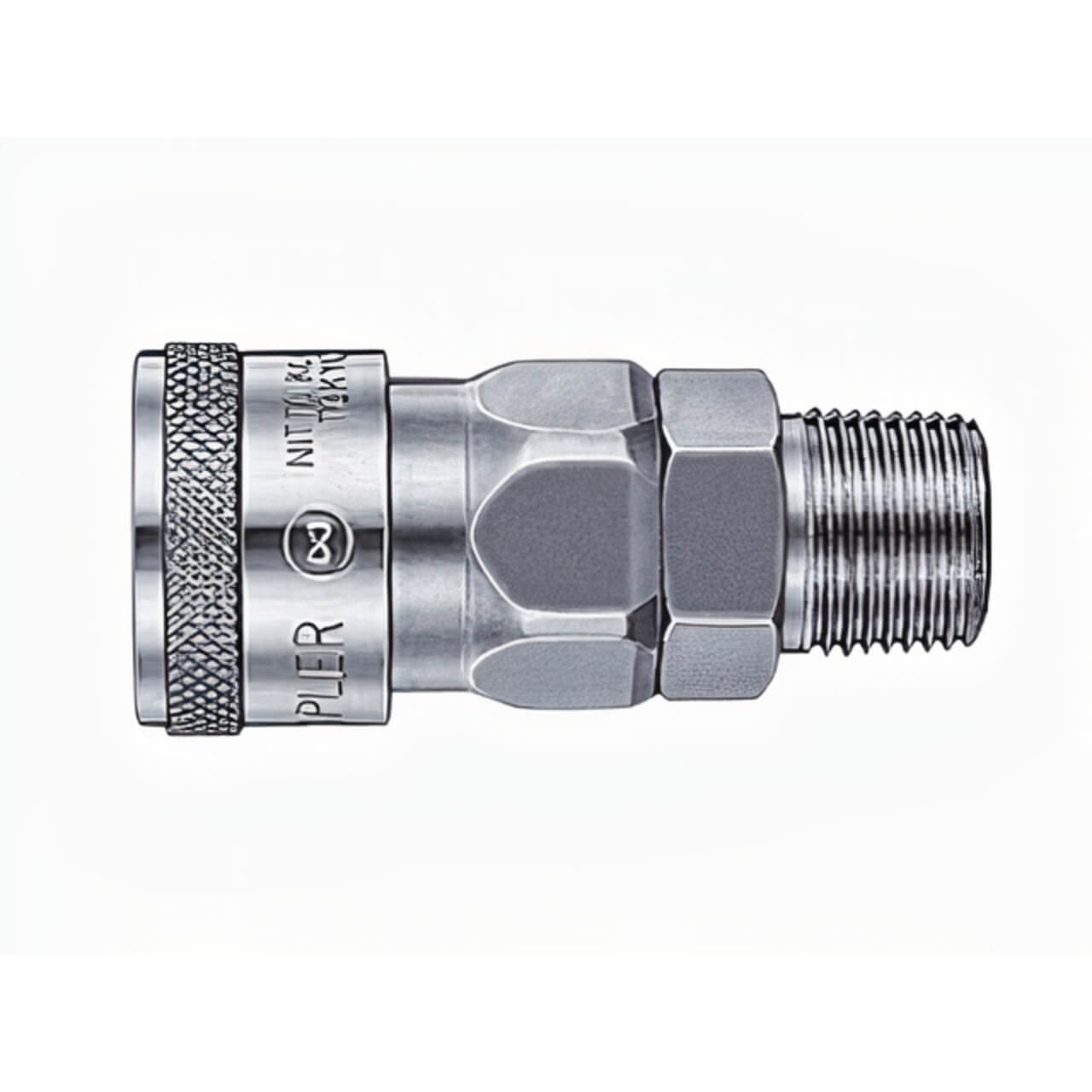 Nitto Stainless Hi-Cupla Std 1/4” Socket Male Coupler NC20SMSUS