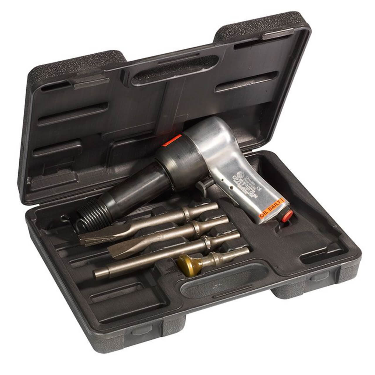 Chicago Pneumatic Pistol Grip Chipping Hammer CP717 In Case Incl 4 Chisels