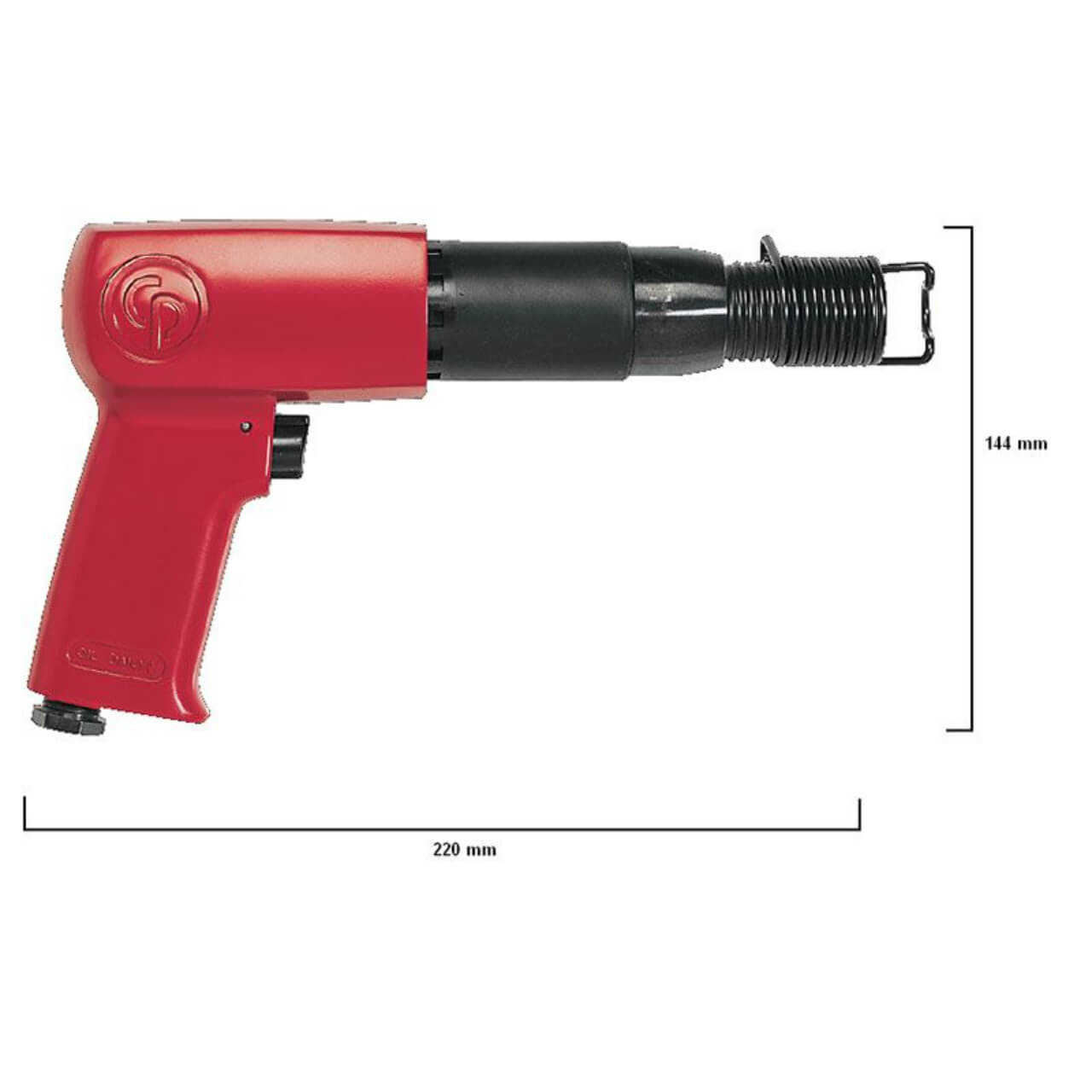 Chicago Pneumatic Heavy Duty Pistol Grip Chipping Hammer 2300 bpm Round Shank