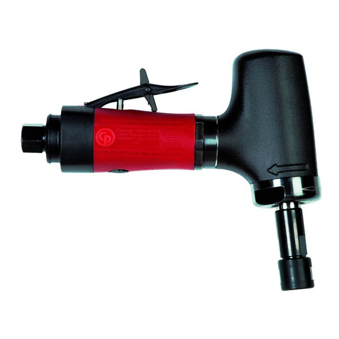 Chicago Pneumatic Heavy Duty Angle Head Die Grinder 1/4” / 6.35mm Collet Capacity 400W Rear Exhaust 18000 rpm