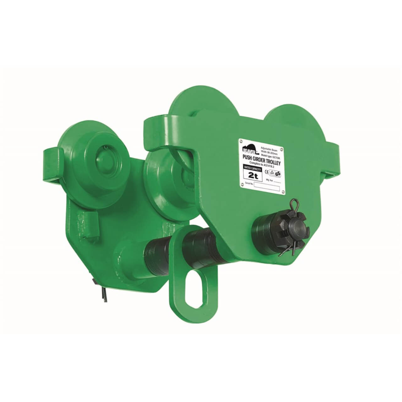 Beaver Push Girder Trolley 2000kg Green