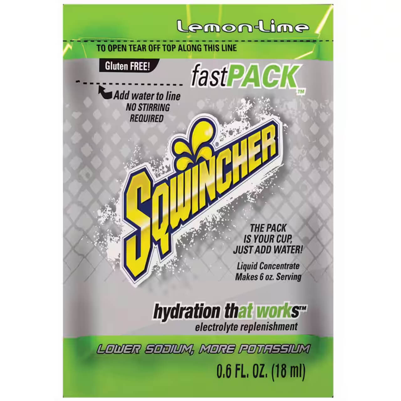 Sqwincher Concentrate Fast Pack Lemon Lime 50pk