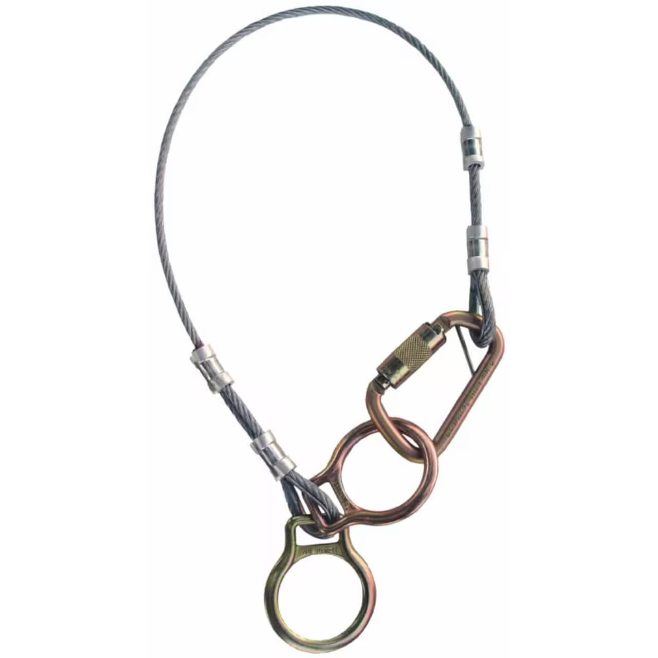3M Protecta Dual-Ring Cable Tie-Off Adapter Anchor Galvanized Steel 4ft 2190101
