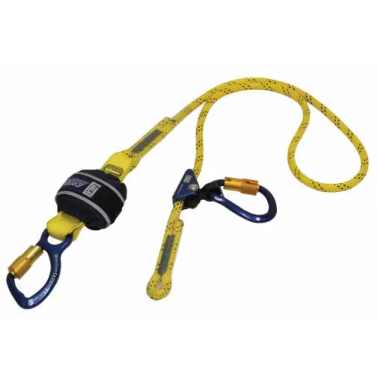 3M Dbi-Sala Force2 Adjustable Shock Absorbing Kernmantle Rope Lanyard Single Tail Yellow With Black Fleck Z11206159R