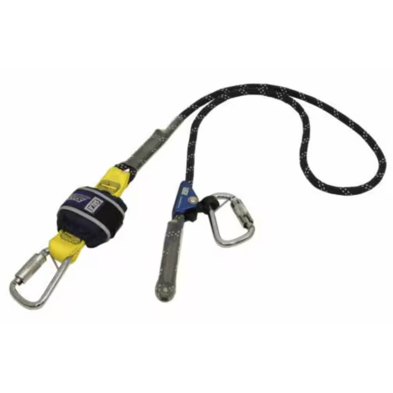 3M Dbi-Sala Force2 Cut Resistant Adjustable Shock Absorbing Kernmantle Rope Lanyard Single Tail Navy Blue With White Fleck Z11204545CR