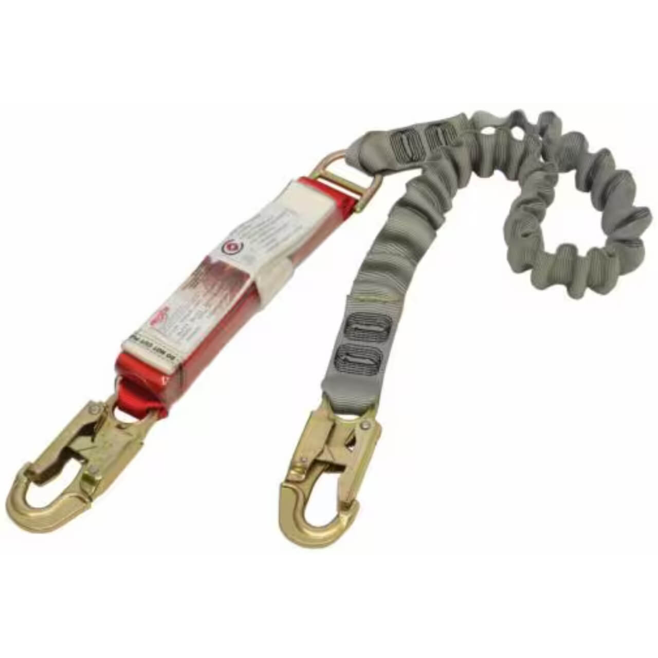 3M Protecta Shock Absorbing Elasticated Webbing Lanyard Single Tail Red AE529E/3AU