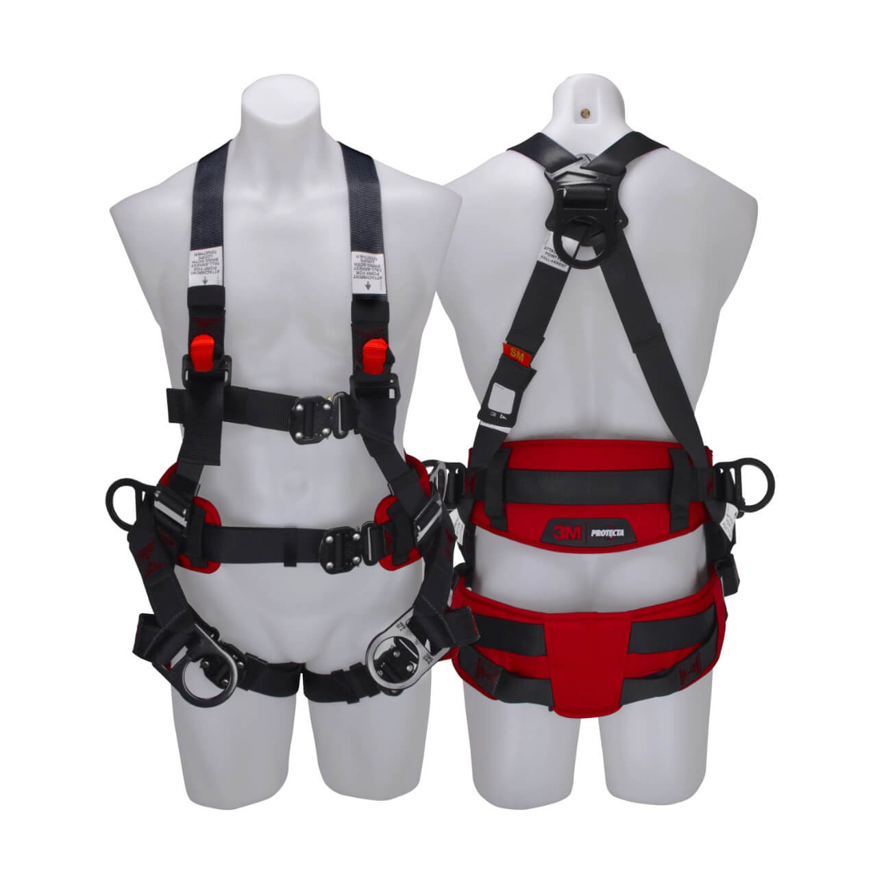 3M Protecta X Tower Workers Harness With D-Rings Red & Black Large 1161694